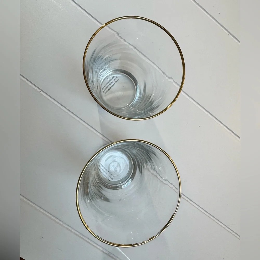 LIKE NEW 10 Oz Glassware Tumbler Honeycomb- WILLIAMS-SONOMA Bee Design-set of 2